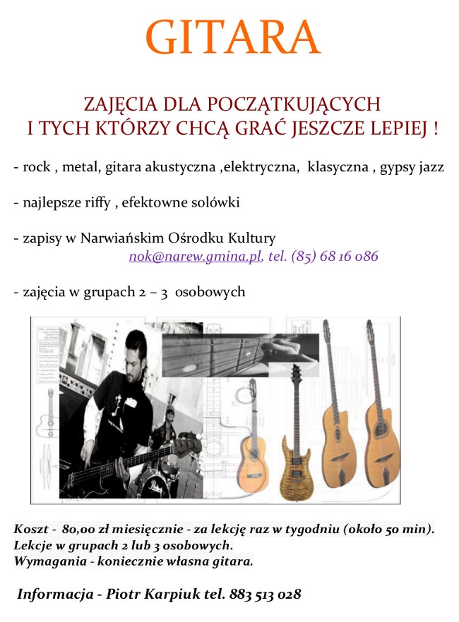 Lekcje gry na gitarze