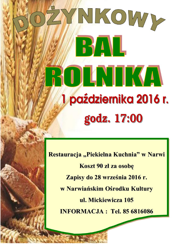 plakat bal rolnika